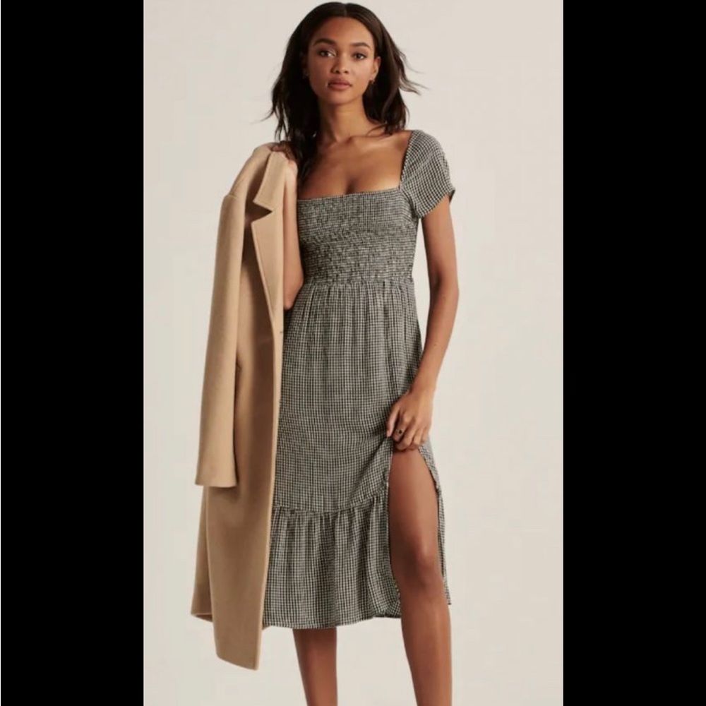 Abercrombie off the shoulder midi dress with side slit